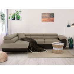 Canapea de colt extensibila Tempo Kondela Amareto New Left (Brown/Beige) Thumb