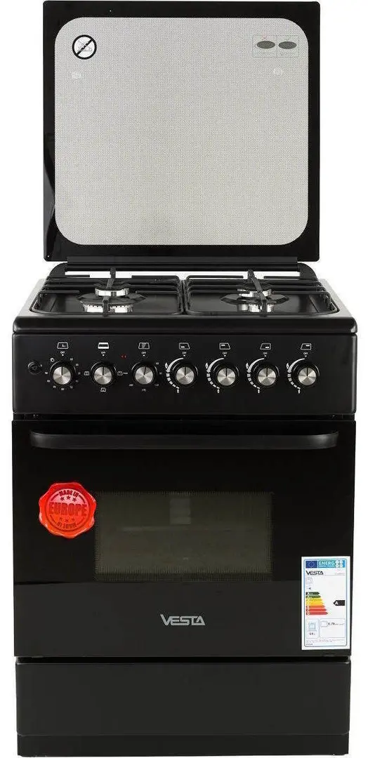 Газовая плита Vesta GC-E6060i/BL/EUR NG (Black)