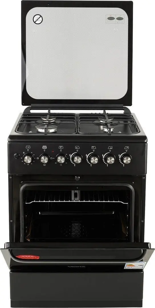 Газовая плита Vesta GC-E6060i/BL/EUR NG (Black)