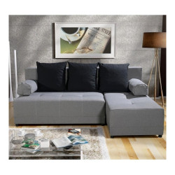 Canapea de colt extensibila Tempo Kondela Mexx Right (Gray/Black)