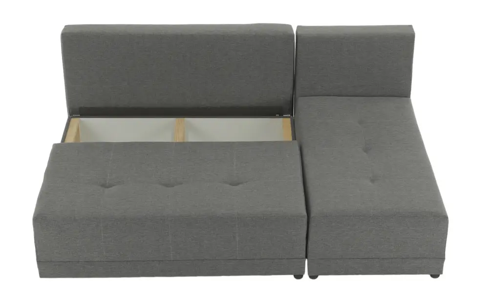 Диван угловой раскладной Tempo Kondela Mexx Right (Gray/Black) - 6