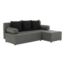 Диван угловой раскладной Tempo Kondela Mexx Right (Gray/Black) Thumb