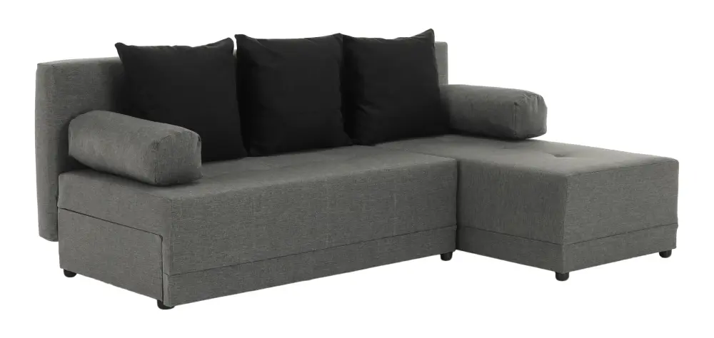 Диван угловой раскладной Tempo Kondela Mexx Right (Gray/Black) - 2