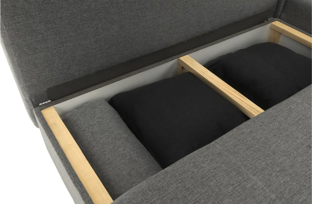 Диван угловой раскладной Tempo Kondela Mexx Right (Gray/Black) - 8