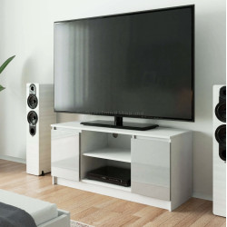 Tumba pentru TV Akord K120 2D1P (White/Metallic Gloss)