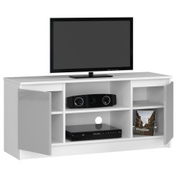 Tumba pentru TV Akord K120 2D1P (White/Metallic Gloss) Thumb