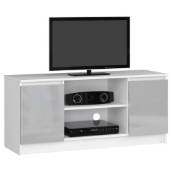 Tumba pentru TV Akord K120 2D1P (White/Metallic Gloss) Thumb