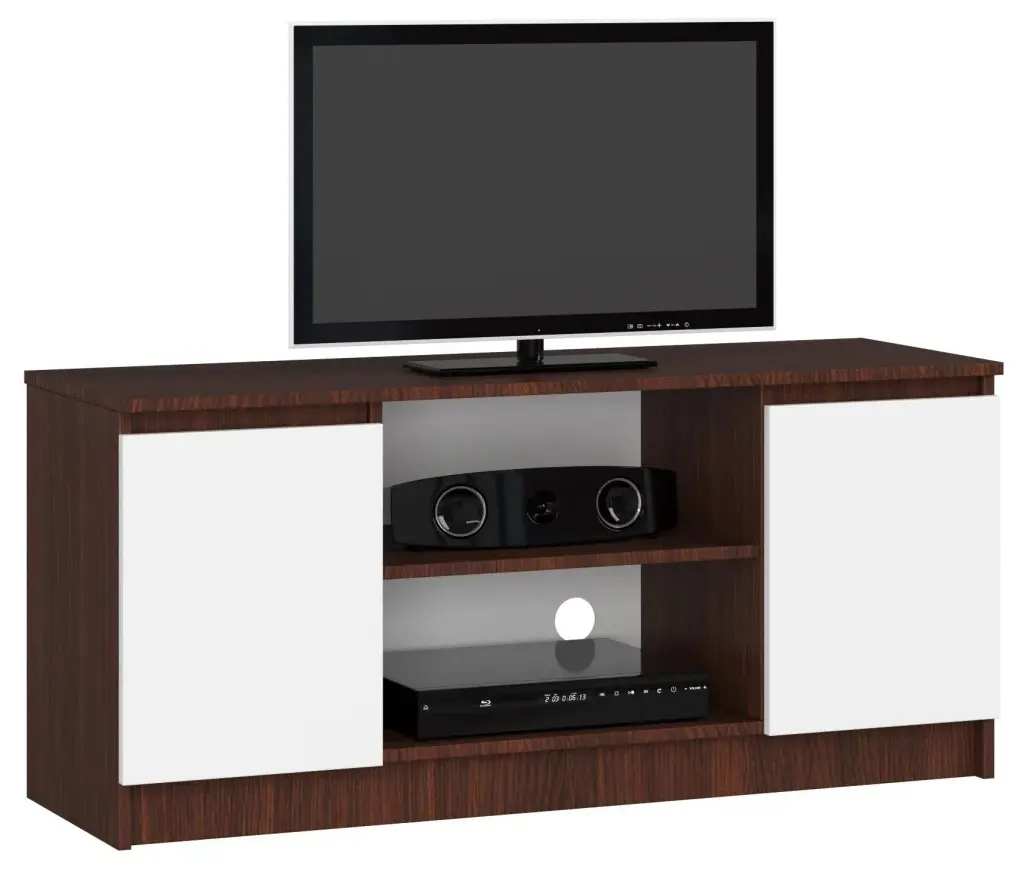 Tumba pentru TV Akord K120 2D1P (Wenge/White)