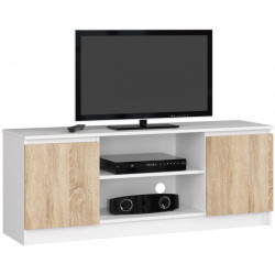 Tumba pentru TV Akord K140 2D1P (White/Sonoma Oak) Thumb