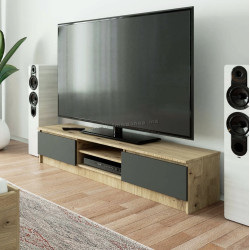 Tumba pentru TV Akord K160 (Artisan Oak/Graphite Grey)