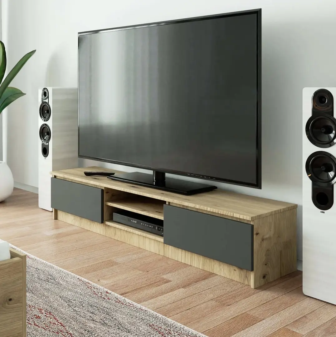 Tumba pentru TV Akord K160 (Artisan Oak/Graphite Grey)