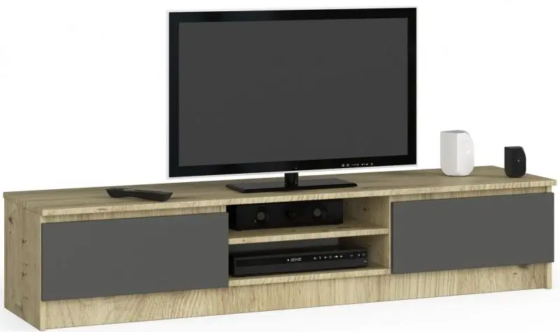 Tumba pentru TV Akord K160 (Artisan Oak/Graphite Grey)