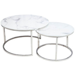 Masa pentru reviste Signal Atlanta B (White Marble/Chrome) Thumb