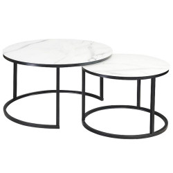 Set mesa pentru reviste Signal Atlanta C (White Marble/Black Matt) Thumb