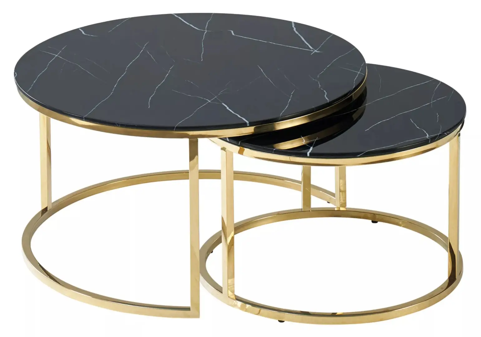 Журнальный столик Signal Muse II (Black Marble/Gold)