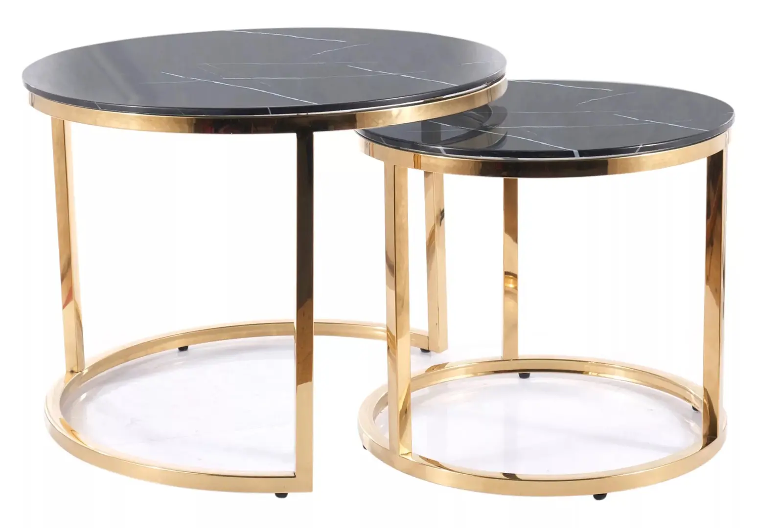 Журнальный столик Signal Muse II (Black Marble/Gold)