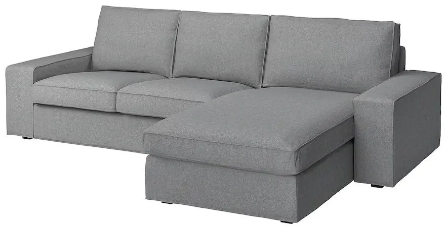Canapea de colt Ikea Kivik/Tibbleby 3 locuri/sezlong (Bej-gri) - 2