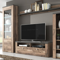 Tumba pentru TV Helvetia Larona №41 1S (Satin Walnut/Touchwood)