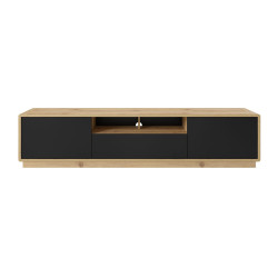 Tumba pentru TV Helvetia Aston Nr.40 2D1S (Black Matt/Taurus Oak) Thumb