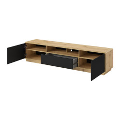 Tumba pentru TV Helvetia Aston Nr.40 2D1S (Black Matt/Taurus Oak) Thumb