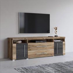 Tumba pentru Tv Helvetia Roger №70 2D2S (Satin Walnut/Touchwood)