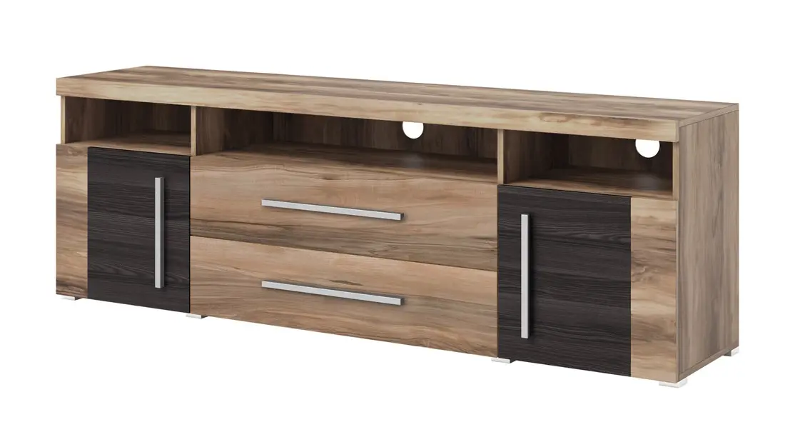 Tumba pentru Tv Helvetia Roger Nr.70 2D2S (Satin Walnut/Touchwood) - 2