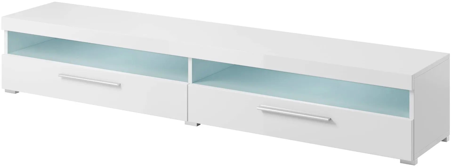 Tumba pentru TV Helvetia India Nr.40 (White/White Gloss) - 2