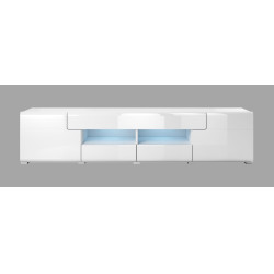 Tumba pentru TV Helvetia Toledo Nr.40 2D2S (White/White Gloss) Thumb