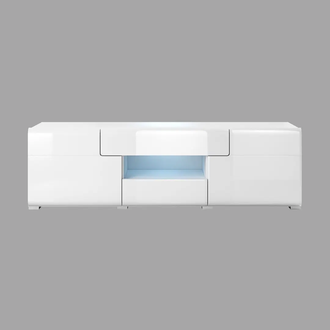 Tumba pentru TV Helvetia Toledo Nr.41 2D2S (White/White Gloss) - 3