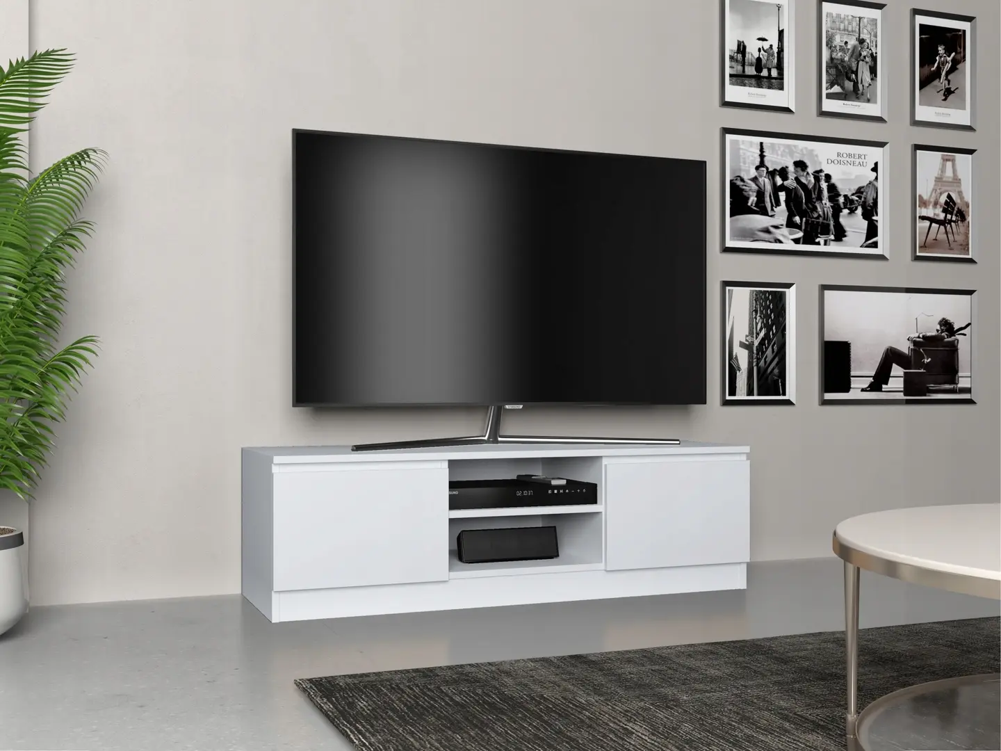 Tumba pentru TV TopEshop RTV 120cm (White) - 3