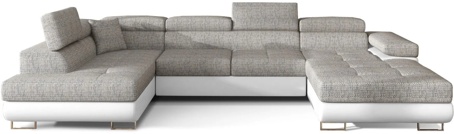 Диван П-образный Eltap Rodrigo Berlin 01/Soft 17 Left (Gray/White) - 2