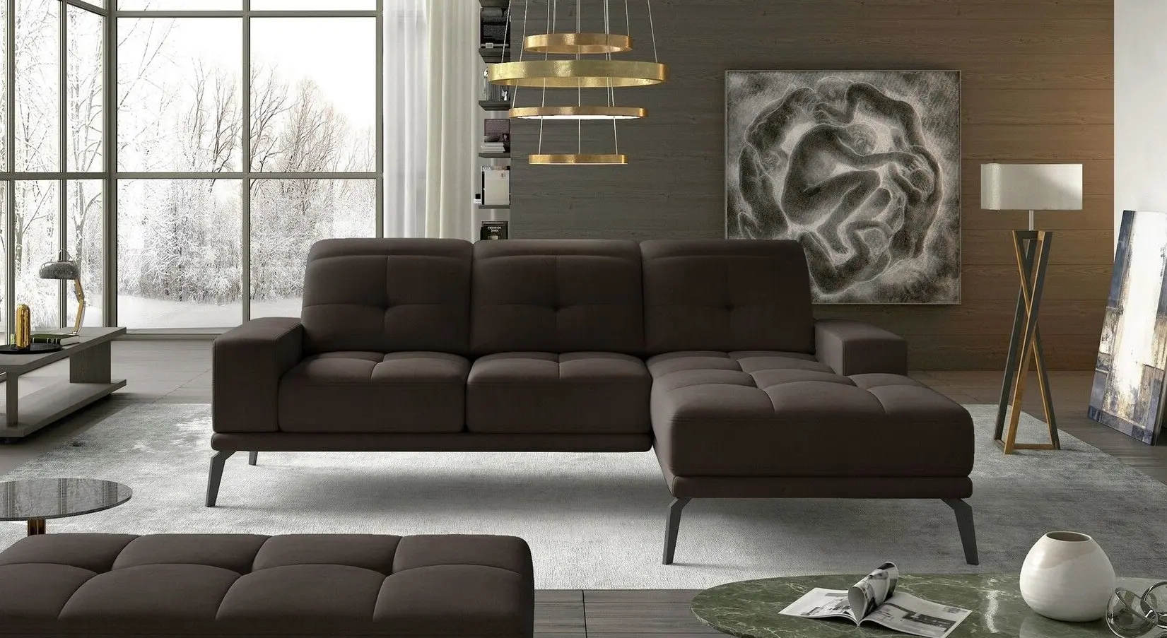 Диван угловой Eltap Torrense Monolith 29 Left (Brown Dark)