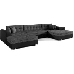 Canapea in forma de U Eltap Vento Berlin 02/Soft 11 (Black) Thumb