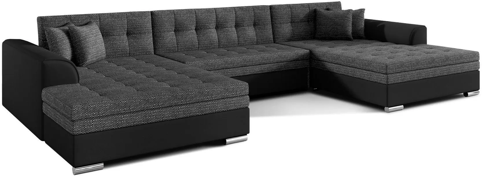 Canapea in forma de U Eltap Vento Berlin 02/Soft 11 (Black) - 2