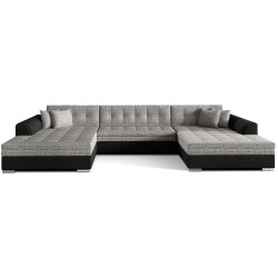 Canapea in forma de U Eltap Vento Berlin 01/Soft 11 (Gray/Black) Thumb