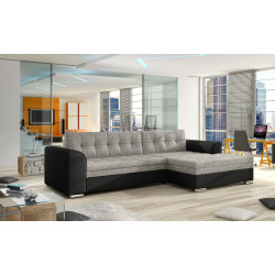 Canapea de colt Eltap Conforti Berlin 01/Soft 11 Right (Gray/Black)