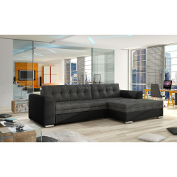 Диван угловой Eltap Conforti Sawana 05/Soft 11 Right (Gray Dark/Black)