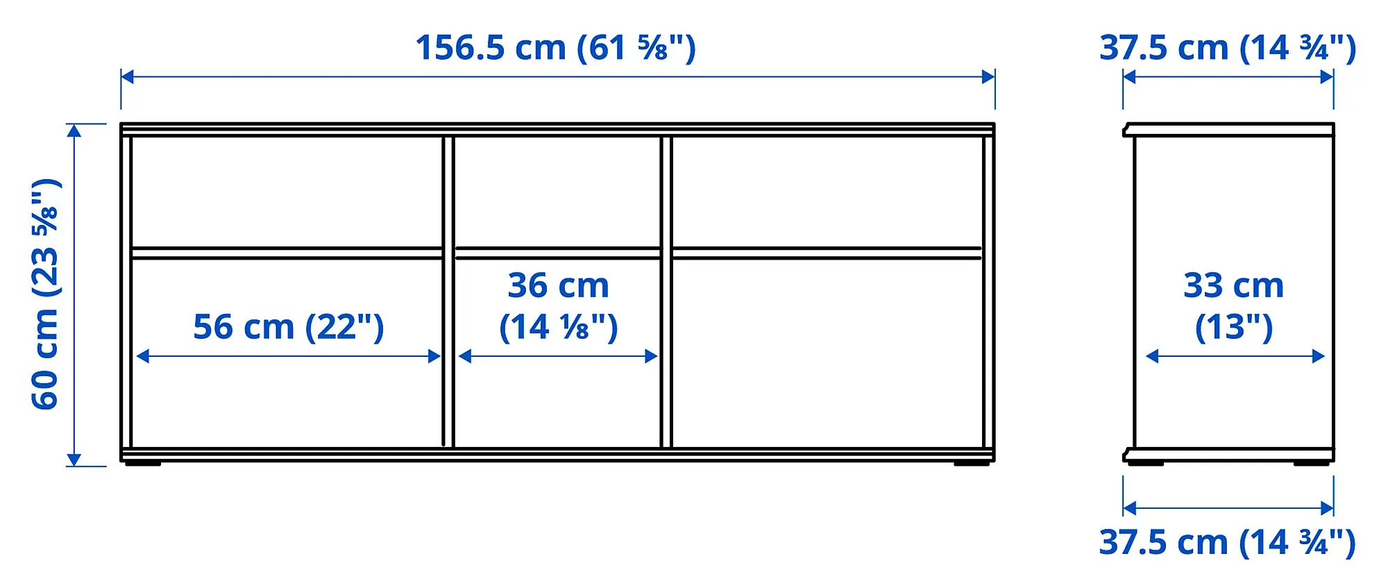 Tumba pentru TV Ikea Skruvby 156x38x60 (Alb) - 6