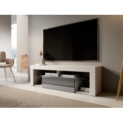 Tumba pentru TV Selsey Bianko 140 (White Matt/Gray Gloss) Thumb