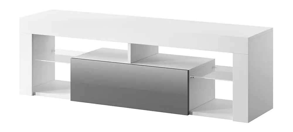 Tumba pentru TV Selsey Bianko 140 (White Matt/Gray Gloss) - 2