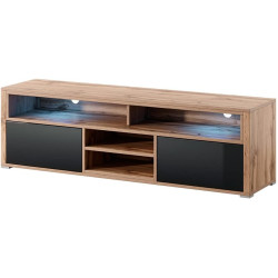 Tumba pentru TV Selsey ‎‎Mario 140 (Wotan Oak/Black Gloss) Thumb
