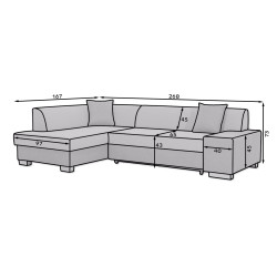 Canapea de colt Eltap Fabio Sawana 26/Soft 33 Left (Brown/Cream) Thumb