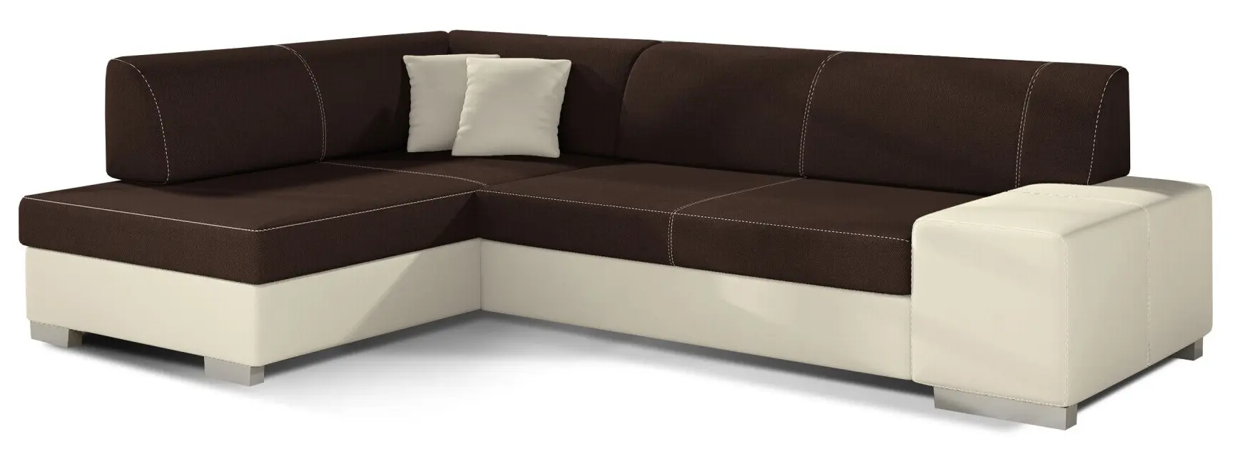 Canapea de colt Eltap Fabio Sawana 26/Soft 33 Left (Brown/Cream) - 2