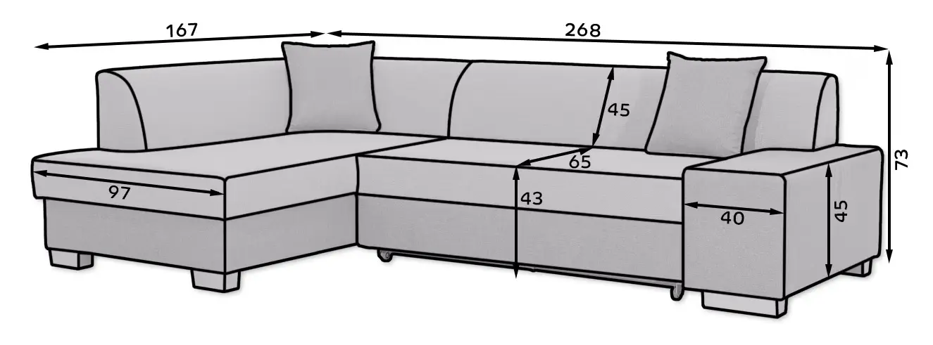 Canapea de colt Eltap Fabio Sawana 26 Left (Brown) - 3