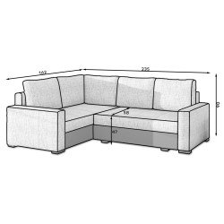 Canapea de colt Eltap Corona Berlin 03/Soft 33 Right (Beige/Cream) Thumb