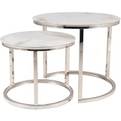 Набор журнальных столиков Signal Atlanta B II (White Marble/Chrome) Thumb