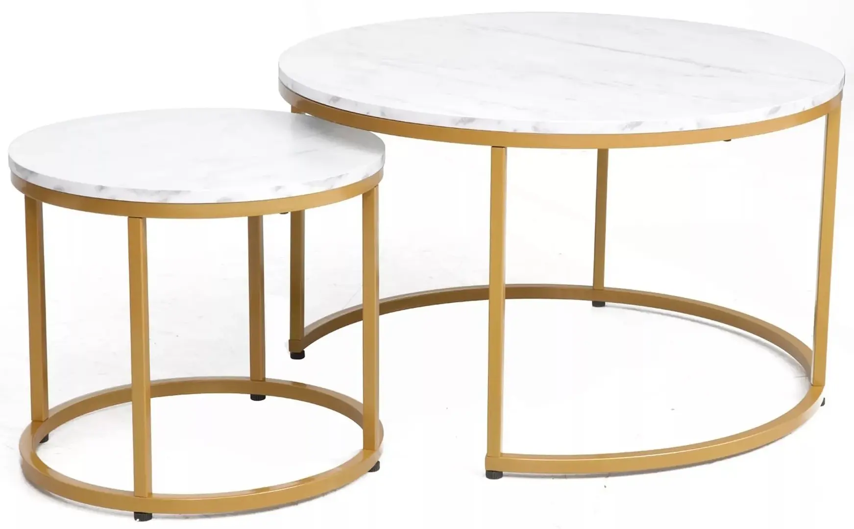 Set masute pentru reviste Signal Dion (White Marble/Gold)