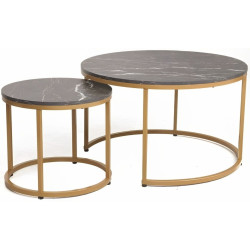 Set masute pentru reviste Signal Dion (Black Marble/Gold) Thumb