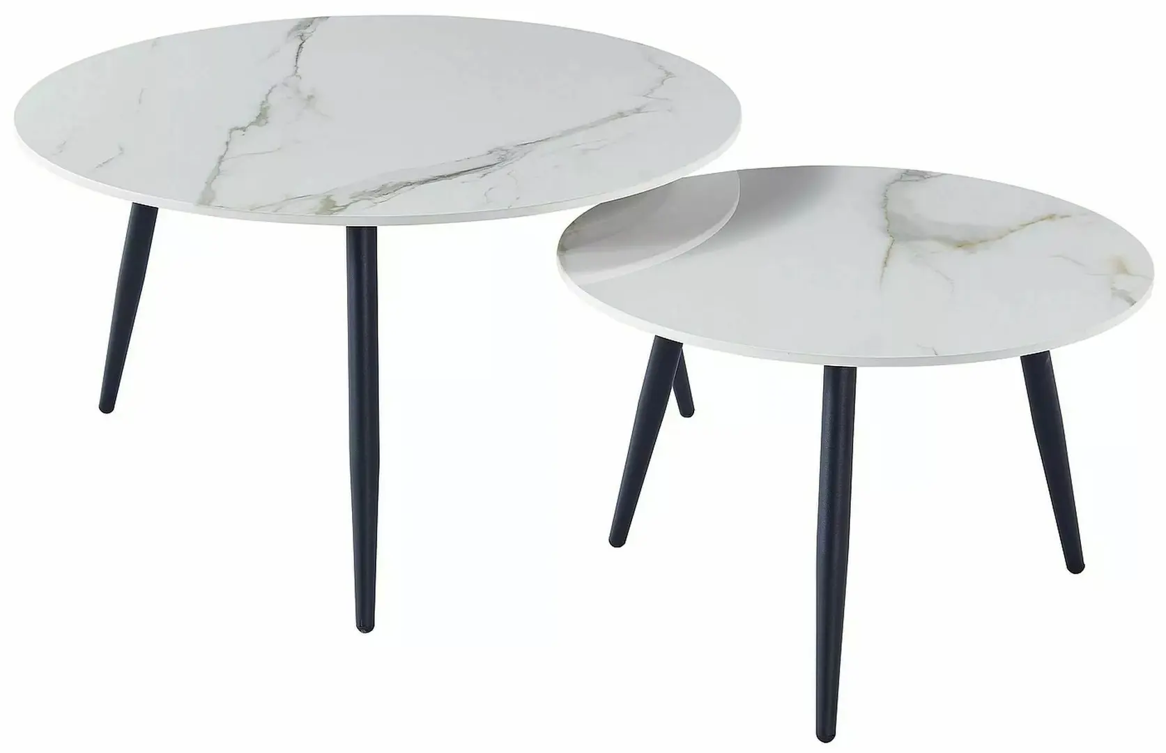 Set masute pentru reviste Signal Kora D (White/Black Matt)