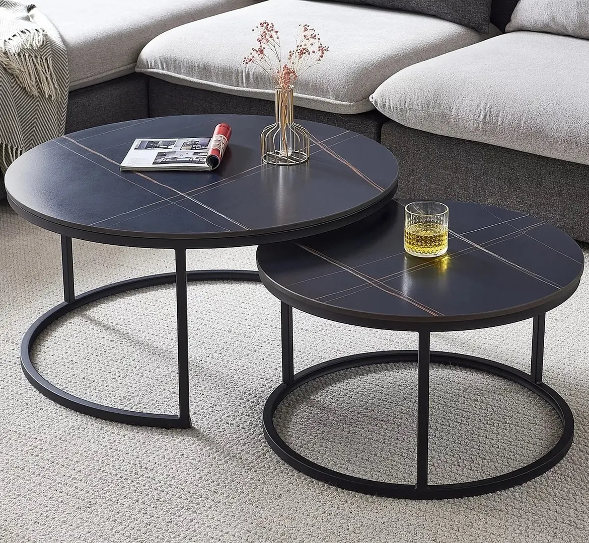 Set masute pentru reviste Signal Ferrante D (Black Matt)